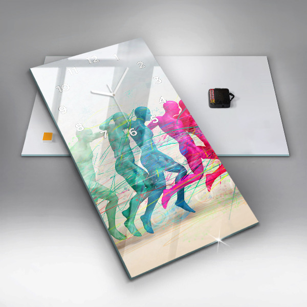 Téglalap alakú üvegóra Színes emberek