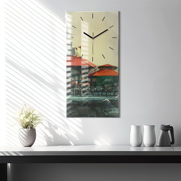 Téglalap alakú üvegóra Halászfalu