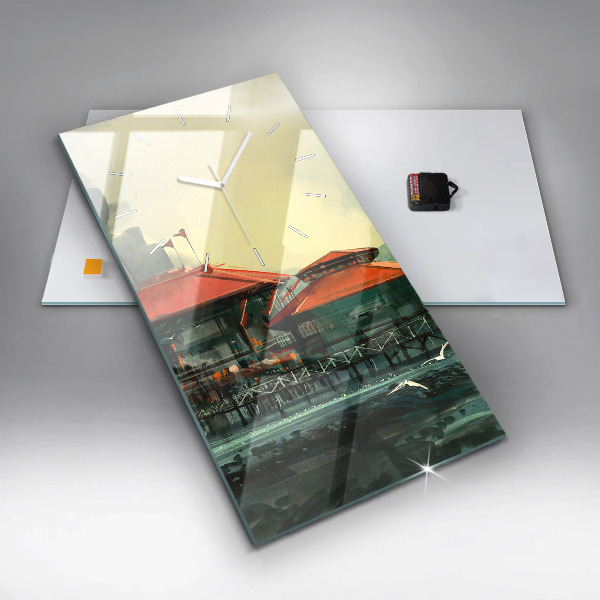 Téglalap alakú üvegóra Halászfalu