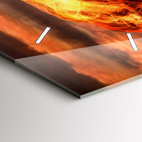 Téglalap alakú üvegóra Atombomba robbanás