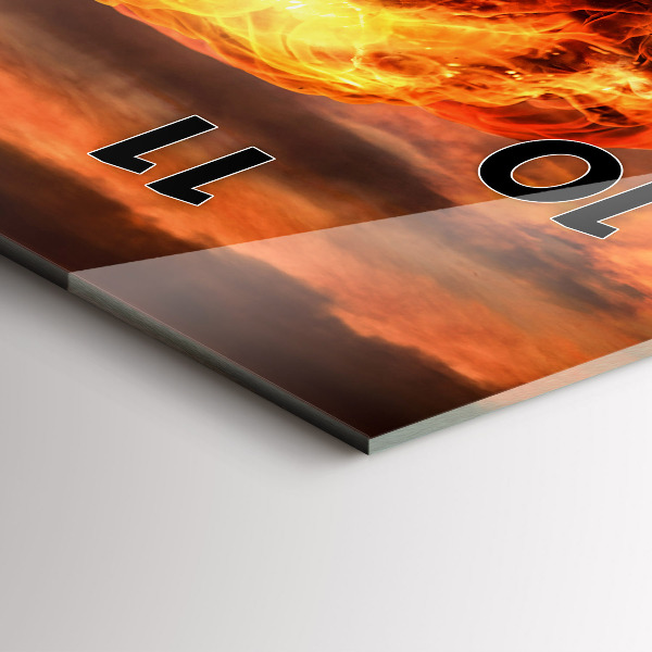 Téglalap alakú üvegóra Atombomba robbanás