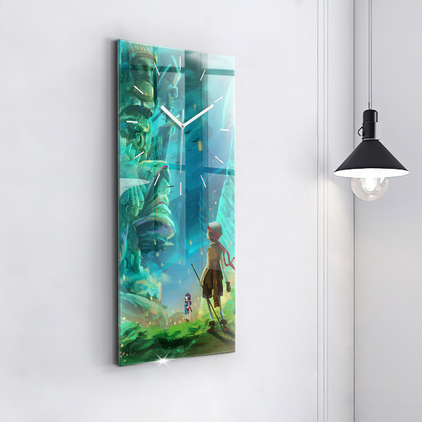 Téglalap alakú üvegóra Gyerekek az erdőben