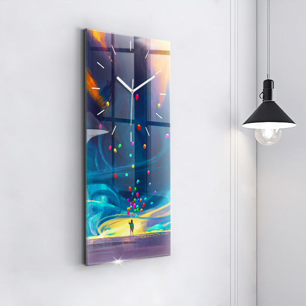 Téglalap alakú üvegóra Baba és léggömbök