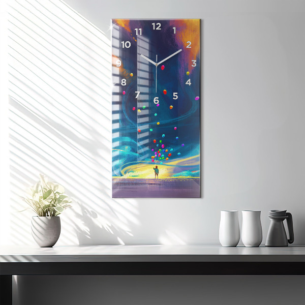 Téglalap alakú üvegóra Baba és léggömbök