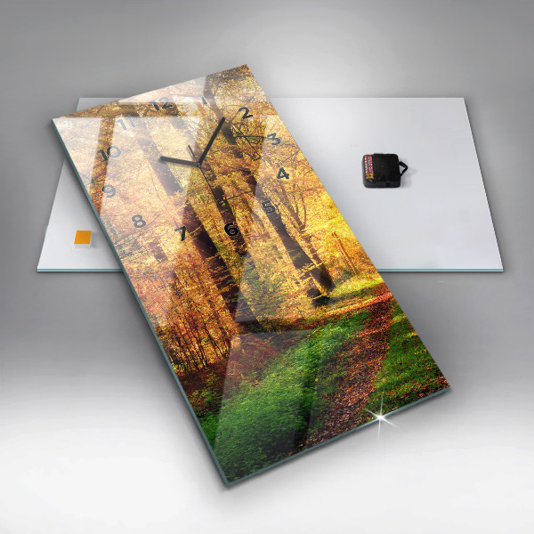 Téglalap alakú üvegóra Őszi erdei táj