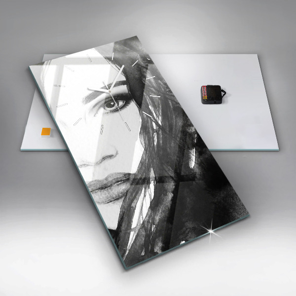 Téglalap alakú üvegóra Egy nő portréja