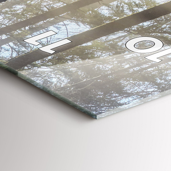 Téglalap alakú üvegóra Erdő a ködben