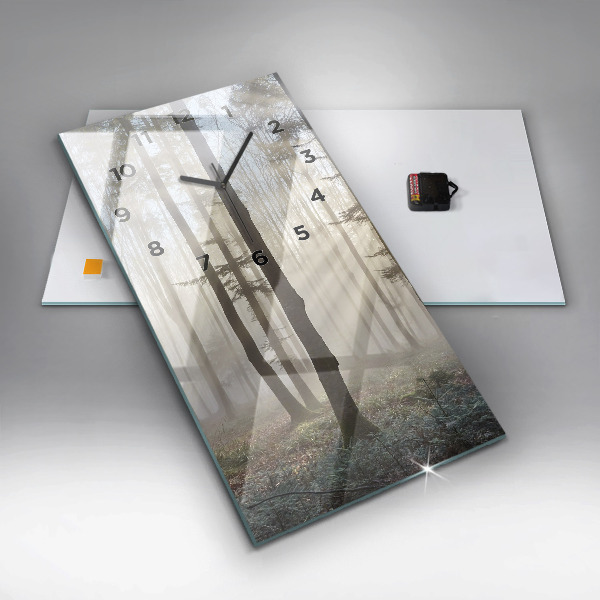 Téglalap alakú üvegóra Erdő a ködben