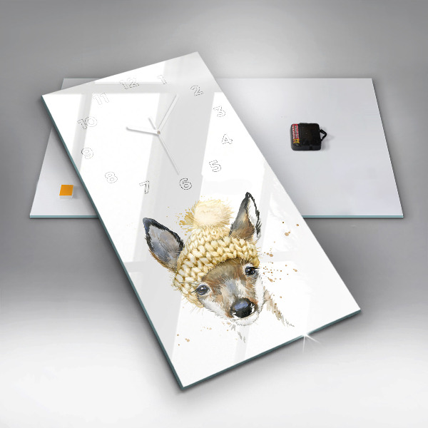 Téglalap alakú üvegóra Egy szarvas