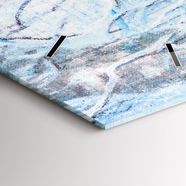 Téglalap alakú üvegóra Farkasok az erdőben