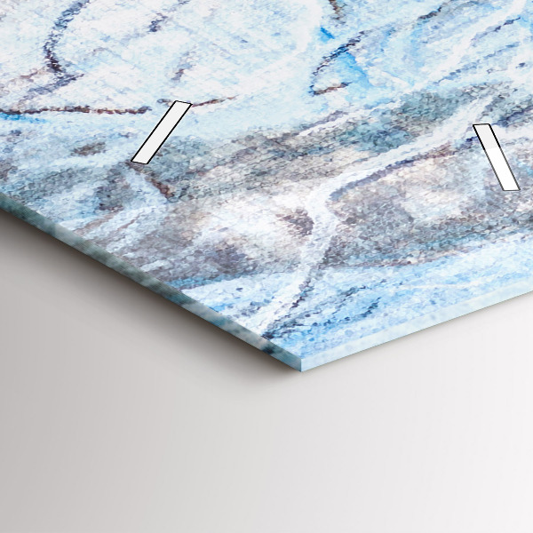 Téglalap alakú üvegóra Farkasok az erdőben