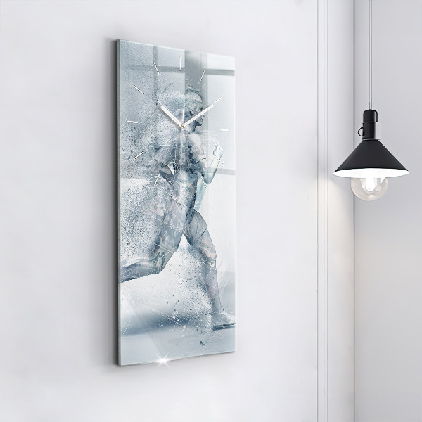 Téglalap alakú üvegóra Futó ember