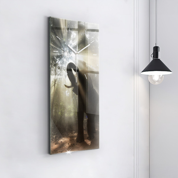 Téglalap alakú üvegóra Elefánt a dzsungelben