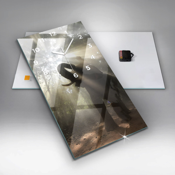 Téglalap alakú üvegóra Elefánt a dzsungelben