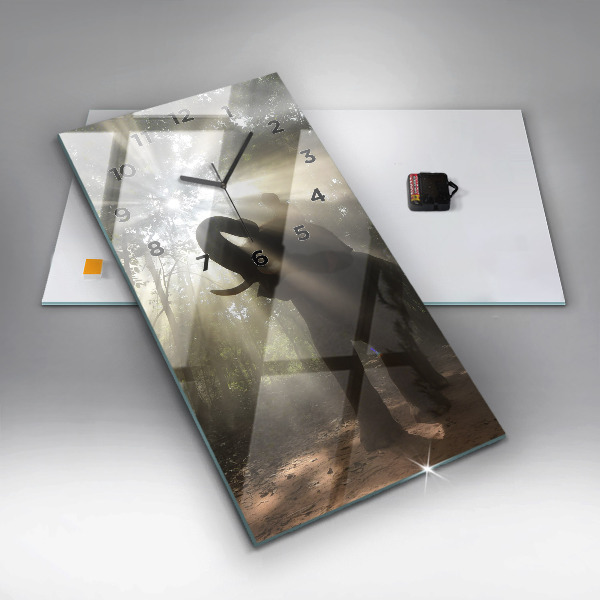 Téglalap alakú üvegóra Elefánt a dzsungelben