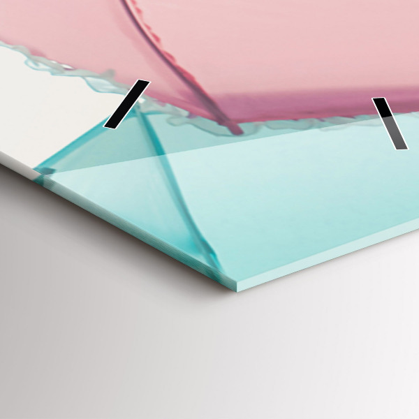 Téglalap alakú üvegóra Pasztell színű esernyők