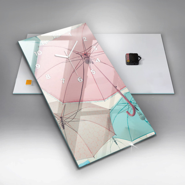 Téglalap alakú üvegóra Pasztell színű esernyők