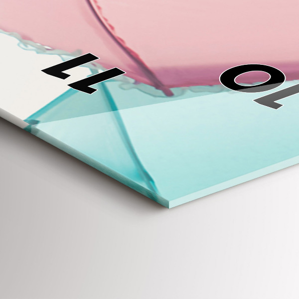 Téglalap alakú üvegóra Pasztell színű esernyők