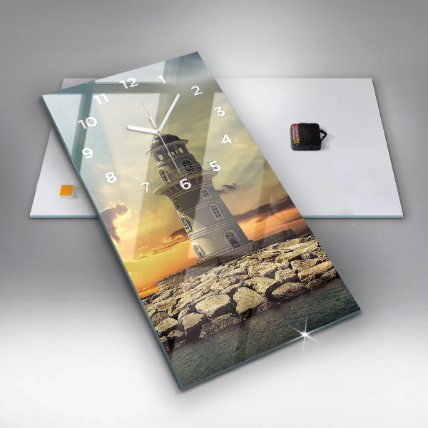 Téglalap alakú üvegóra Világítótorony a vízen