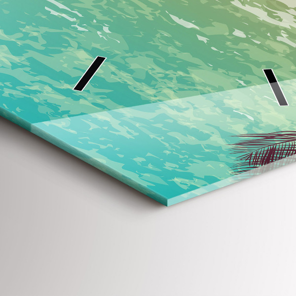 Téglalap alakú üvegóra Trópusi pálmafák