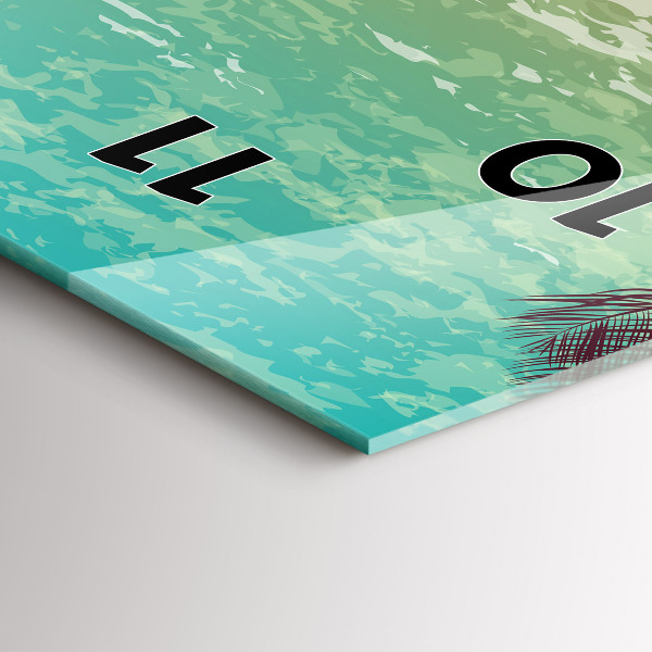 Téglalap alakú üvegóra Trópusi pálmafák