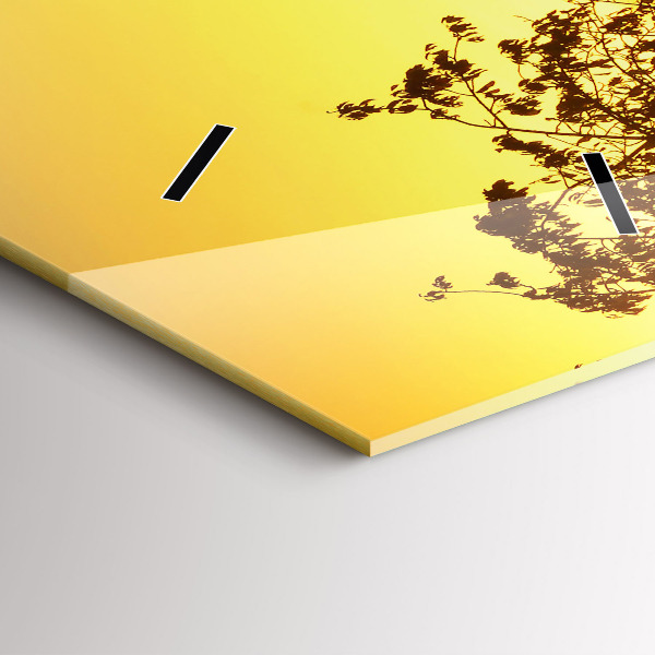 Téglalap alakú üvegóra Köd napkeltekor