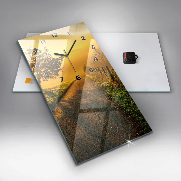 Téglalap alakú üvegóra Köd napkeltekor