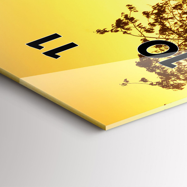 Téglalap alakú üvegóra Köd napkeltekor