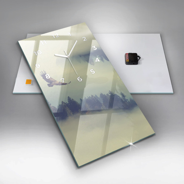 Téglalap alakú üvegóra Ködös erdei sas