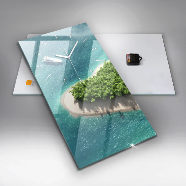 Téglalap alakú üvegóra Szív-sziget