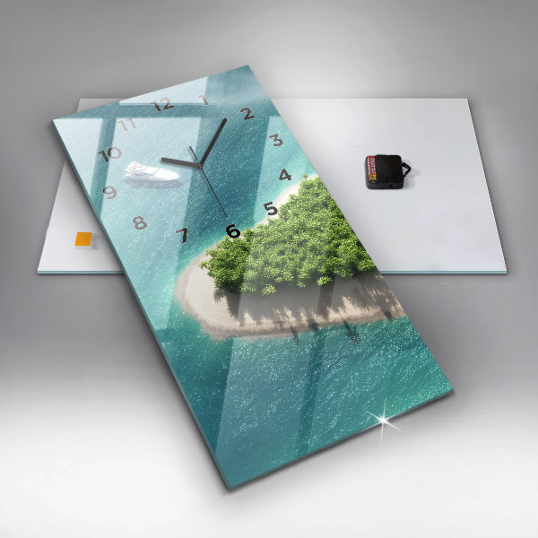 Téglalap alakú üvegóra Szív-sziget