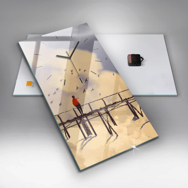 Téglalap alakú üvegóra Ember a régi hídon