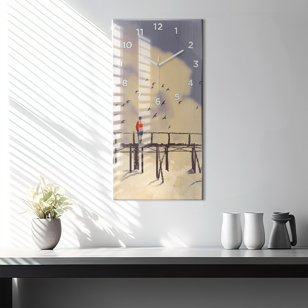 Téglalap alakú üvegóra Ember a régi hídon