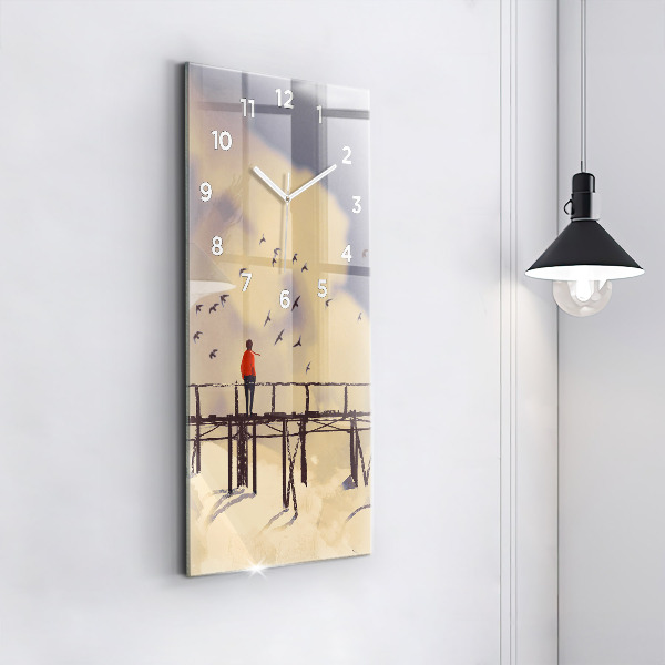 Téglalap alakú üvegóra Ember a régi hídon