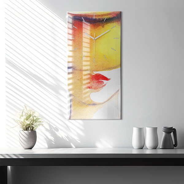 Téglalap alakú üvegóra Nő kalapban