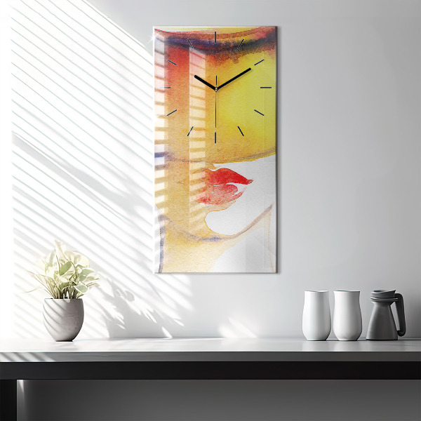 Téglalap alakú üvegóra Nő kalapban