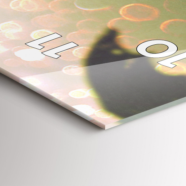 Téglalap alakú üvegóra Emberek esernyővel