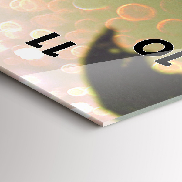 Téglalap alakú üvegóra Emberek esernyővel