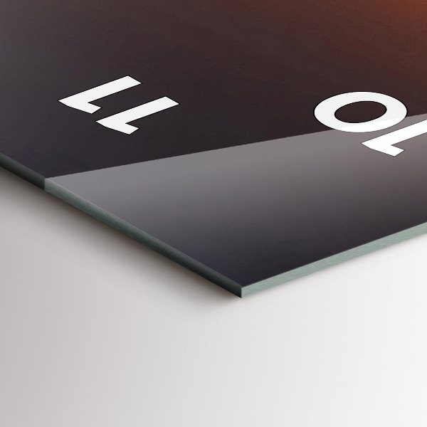 Téglalap alakú üvegóra Futó és naplemente