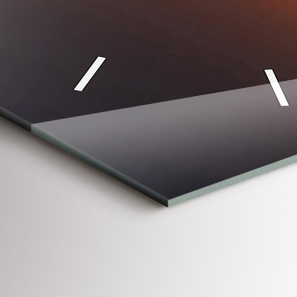 Téglalap alakú üvegóra Futó és naplemente