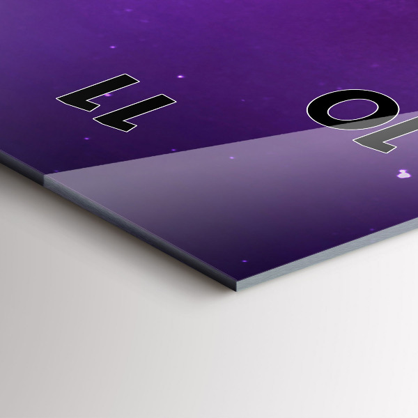 Téglalap alakú üvegóra Északi fény