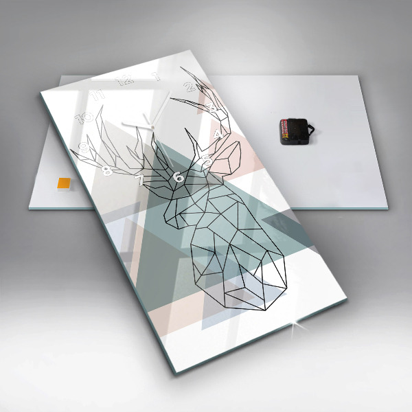 Téglalap alakú üvegóra Rénszarvas skandináv stílusban