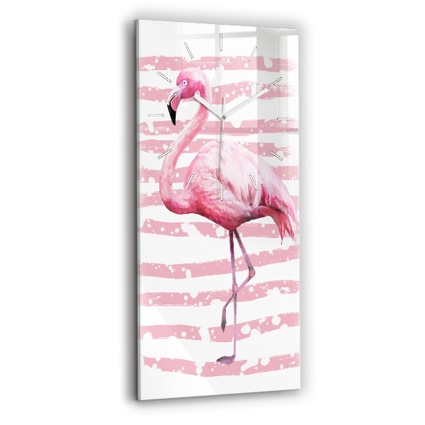 Téglalap alakú üvegóra Flamingo grafika