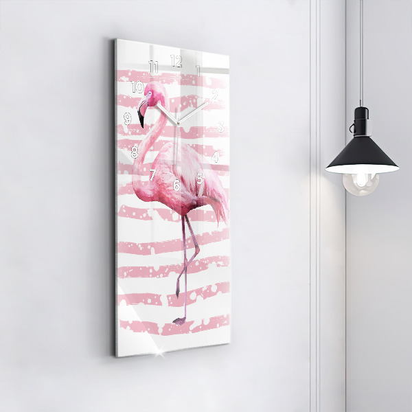 Téglalap alakú üvegóra Flamingo grafika