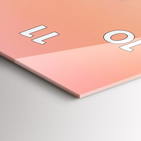 Téglalap alakú üvegóra Erdő a ködben