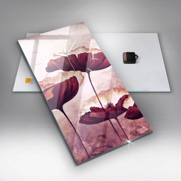 Téglalap alakú üvegóra Virágzó mák