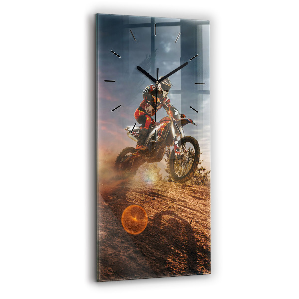 Téglalap alakú üvegóra Ember egy motorkerékpáron