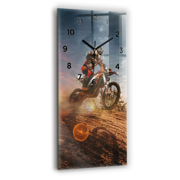 Téglalap alakú üvegóra Ember egy motorkerékpáron