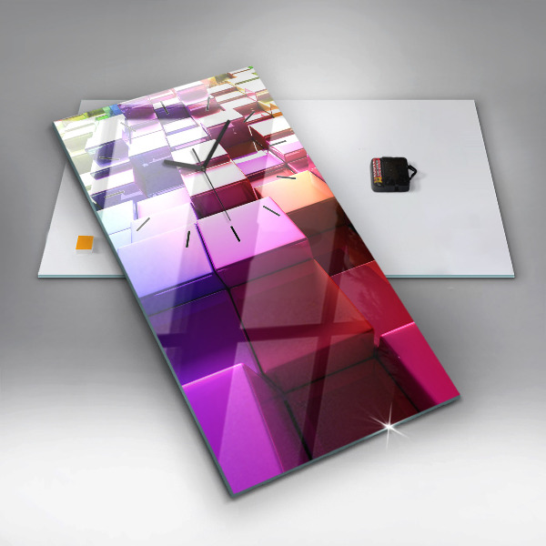 Téglalap alakú üvegóra Színes kockák