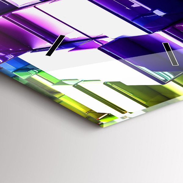 Téglalap alakú üvegóra Színes kockák